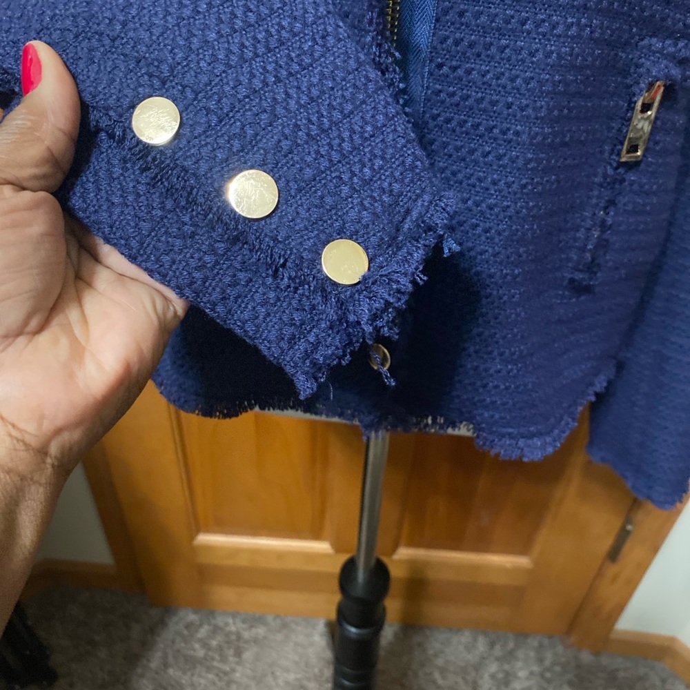 One/Third Tweed Fringe Blazer - Picture 5 of 6